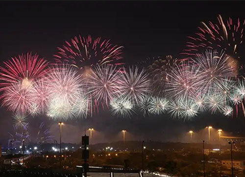 嫩江市焰火晚会